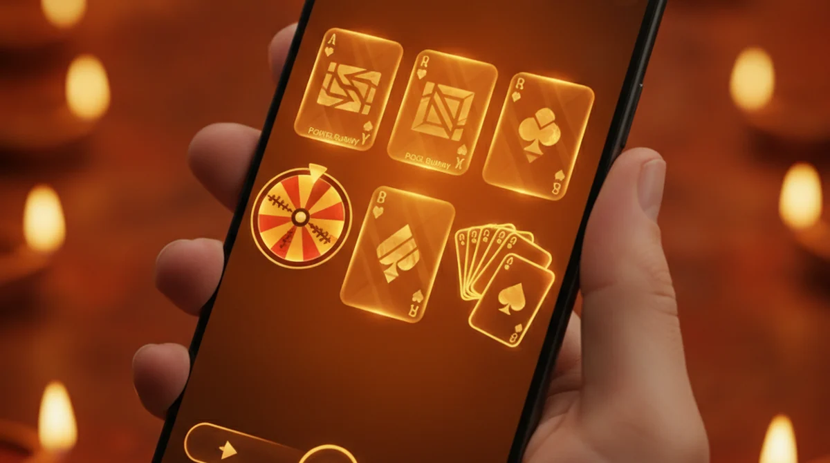 OK Rummy Android App Interface showing 13-card rummy lobby and UPI cash cashier